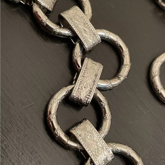 Vintage Hollycraft Extremely Rare Find, Silvertone Adjustable Chain Link Belt - Picture 6 of 15